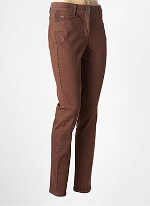 Jeans coupe slim stretch taille normale marron BASLER femme