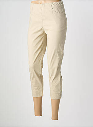 Pantacourt taille élastique taille normale beige ADELINA BY SCHEITER femme