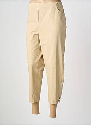 Pantacourt stretch taille normale beige ADELINA BY SCHEITER femme