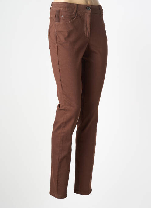 Jeans coupe slim stretch taille normale marron BASLER femme