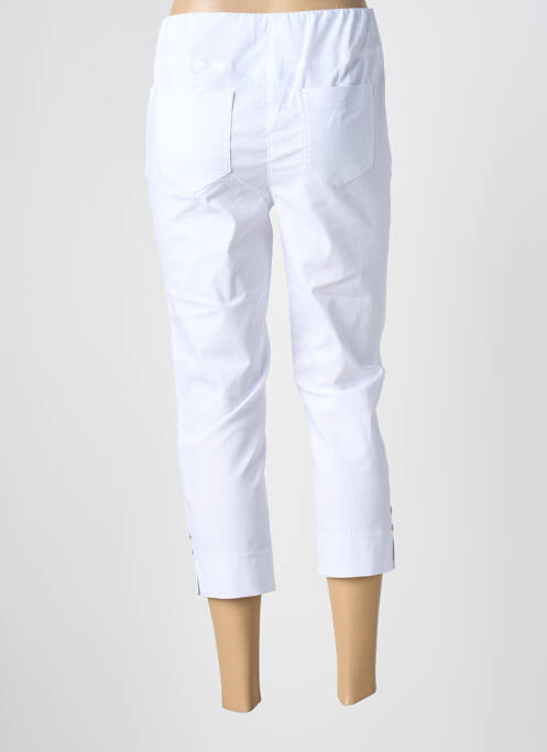 Pantacourt taille élastique taille normale blanc ADELINA BY SCHEITER femme