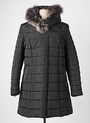 Doudoune poches a capuche noir L'UNIVERS DU LUXE femme