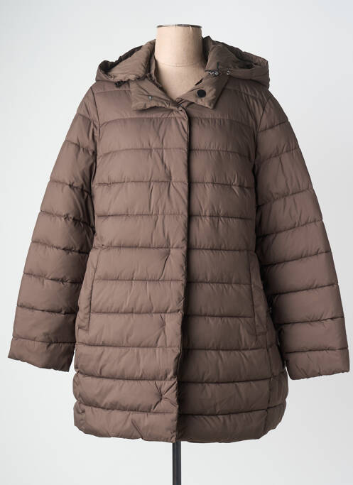 Doudoune poches a capuche marron ELENA MIRO femme