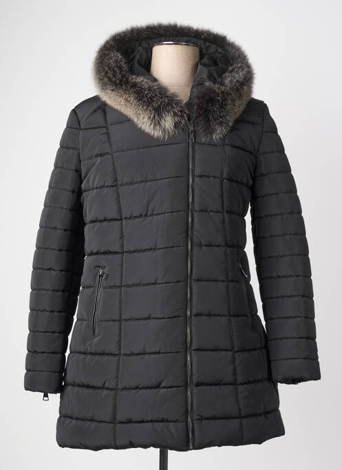 Doudoune poches a capuche noir L'UNIVERS DU LUXE femme