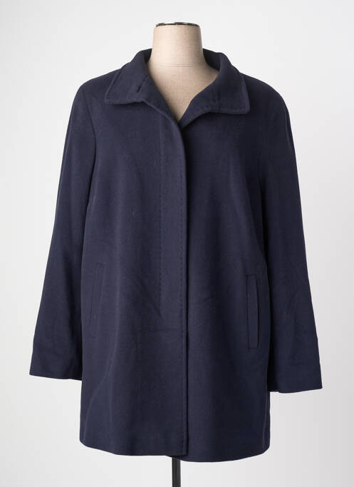 Manteau long coupe droite sans capuche bleu BASLER femme