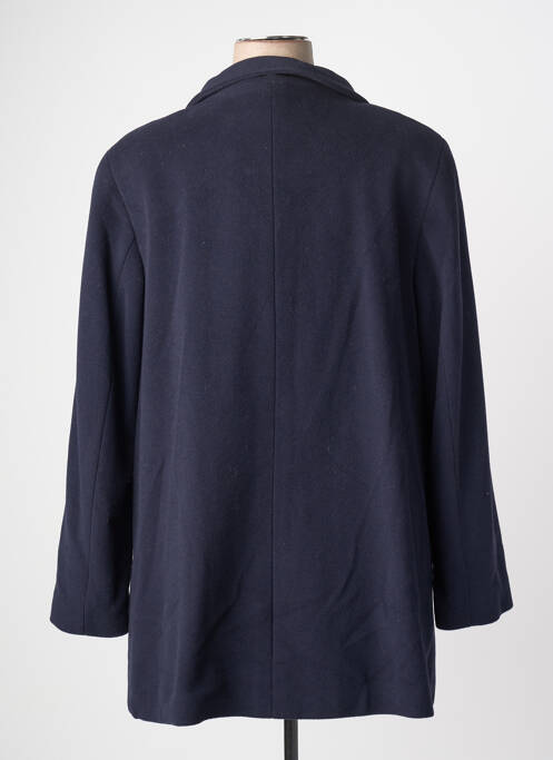 Manteau long coupe droite sans capuche bleu BASLER femme