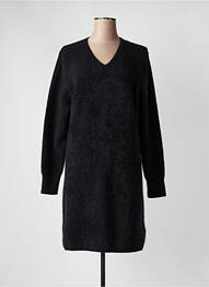 Robe pull coupe droite manches longues noir ESTHEME femme