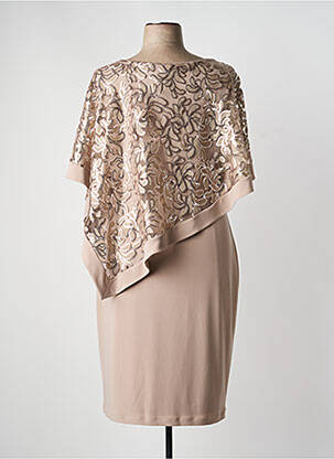 Robe mi-longue manches courtes manches courtes beige JOSEPH RIBKOFF femme