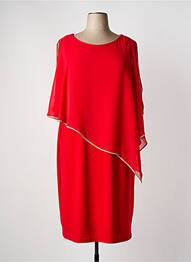 Robe mi-longue manches courtes manches courtes rouge JOSEPH RIBKOFF femme