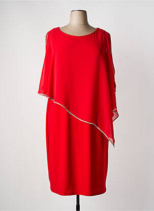 Robe mi-longue manches courtes manches courtes rouge JOSEPH RIBKOFF femme