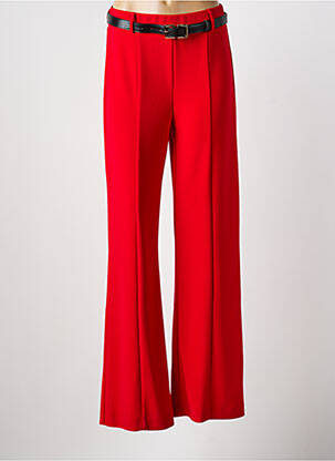 Pantalon droit stretch taille normale rouge JOSEPH RIBKOFF femme