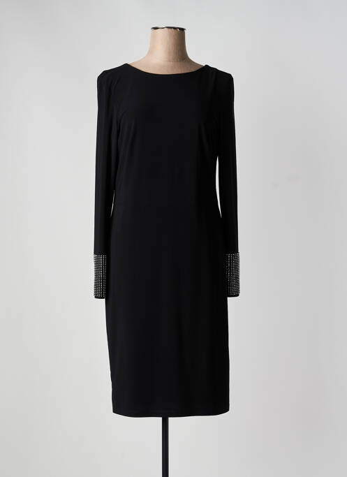 Robe mi-longue manches longues manches longues noir JOSEPH RIBKOFF femme