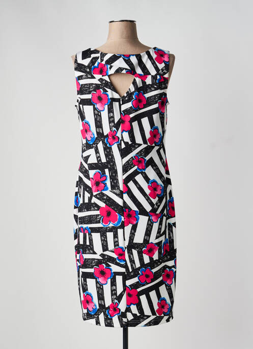 Robe mi-longue imprimé fantaisie sans manche noir JOSEPH RIBKOFF femme