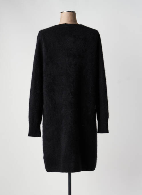 Robe pull col v manches longues noir ESTHEME femme