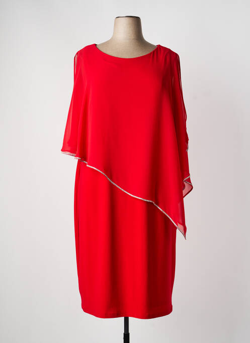 Robe mi-longue manches courtes manches courtes rouge JOSEPH RIBKOFF femme