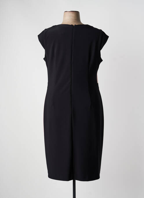Robe mi-longue fermeture zippée au dos manches courtes noir JOSEPH RIBKOFF femme
