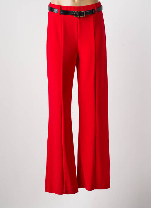 Pantalon droit stretch taille normale rouge JOSEPH RIBKOFF femme