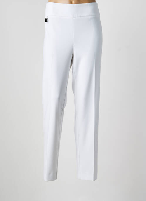 Pantalon large tissage popeline taille normale blanc JOSEPH RIBKOFF femme