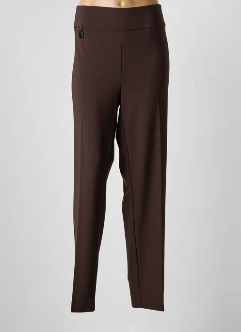 Pantalon large tissage popeline taille normale marron JOSEPH RIBKOFF femme
