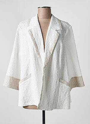 Veste casual fermeture boutonnée sur le devant blanc JOSEPH RIBKOFF femme