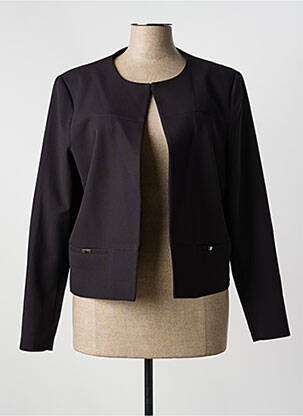 Veste casual col rond noir GREGORY PAT femme