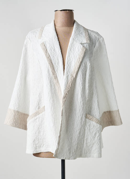 Veste casual fermeture boutonnée sur le devant blanc JOSEPH RIBKOFF femme