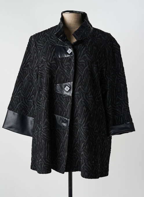 Veste casual fermeture boutonnée sur le devant noir JOSEPH RIBKOFF femme