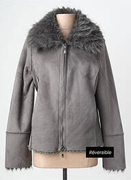 Manteau court poches sans capuche gris BEAUMONT femme