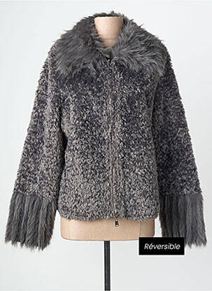 Manteau court poches sans capuche gris BEAUMONT femme