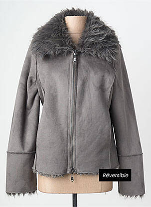 Manteau court poches sans capuche gris BEAUMONT femme
