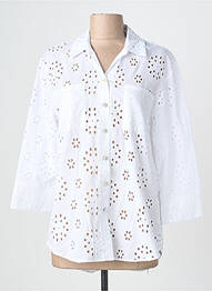 Chemisier coupe cintrée manches 3/4 blanc JOSEPH RIBKOFF femme