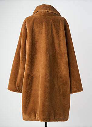 Manteau long fermeture pressionnée sans capuche marron JOSEPH RIBKOFF femme