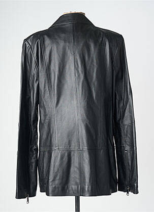Veste en cuir fermeture zip séparable noir L'UNIVERS DU LUXE femme