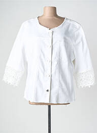 Veste casual col rond blanc JOSEPH RIBKOFF femme