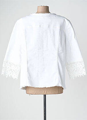 Veste casual col rond blanc JOSEPH RIBKOFF femme