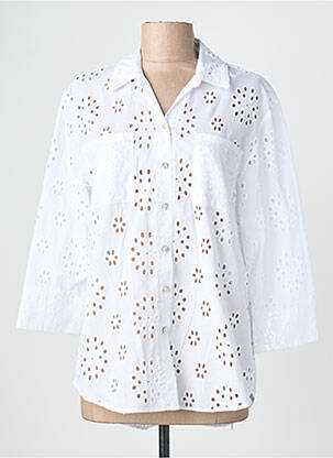 Chemisier coupe cintrée manches 3/4 blanc JOSEPH RIBKOFF femme