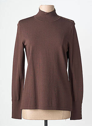 Pull coupe cintrée manches longues marron JOSEPH RIBKOFF femme