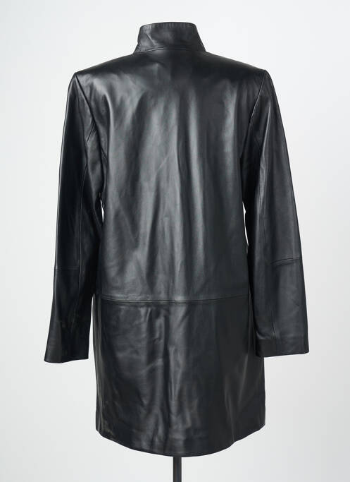 Veste en cuir col col montant noir L'UNIVERS DU LUXE femme