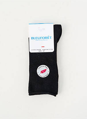 Chaussettes coutures renforcées noir BLEU FORET femme