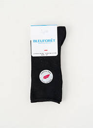 Chaussettes coutures renforcées noir BLEU FORET femme