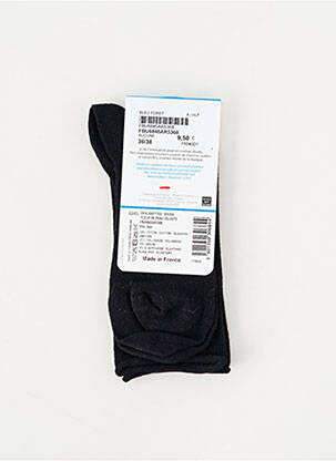 Chaussettes stretch noir BLEU FORET femme