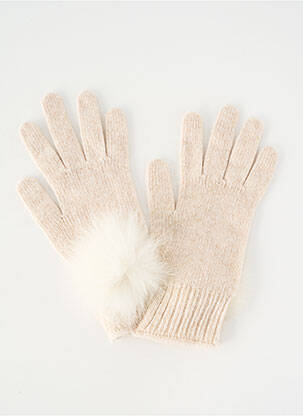 Gants tissage popeline beige LEA CLEMENT femme