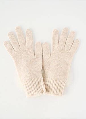 Gants tissage popeline beige LEA CLEMENT femme