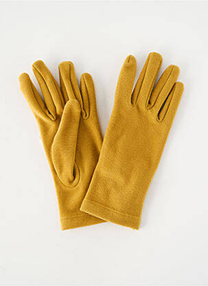Gants stretch jaune STORIATIPIC femme