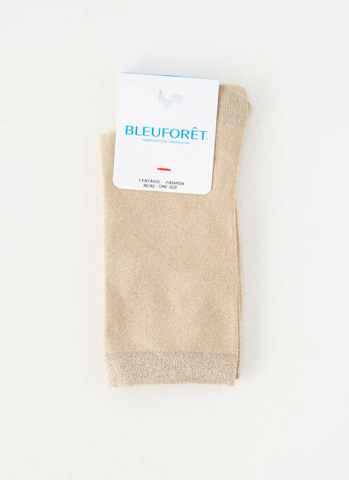 Chaussettes coutures renforcées or BLEU FORET femme