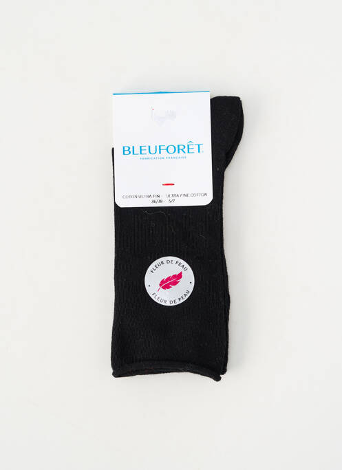 Chaussettes coutures renforcées noir BLEU FORET femme