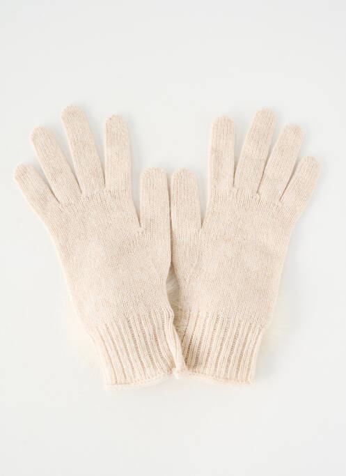 Gants stretch beige LEA CLEMENT femme