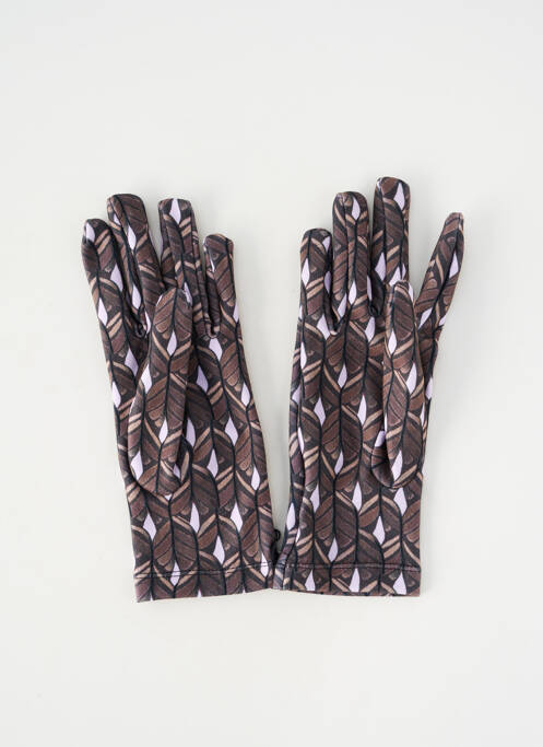 Gants imprimé fantaisie noir STORIATIPIC femme