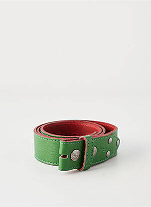 Ceinture tissage simili-cuir vert YOLETE femme