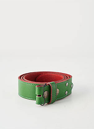Ceinture fermeture pointe poinçonnée vert YOLETE femme